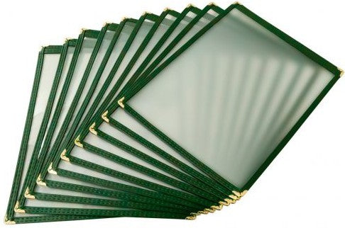 Omcan - Green Single Menu Holder, Pack of 100 - 39791