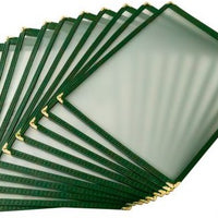 Omcan - Green Single Menu Holder, Pack of 100 - 39791