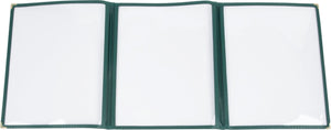 Omcan - Green Triple Fold Menu Holder, 50/cs - 39799