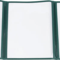 Omcan - Green Triple Fold Menu Holder, Pack of 25 - 39799