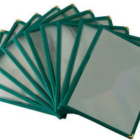 Omcan - Green Triple Fold Menu Holder, Pack of 50 - 39799