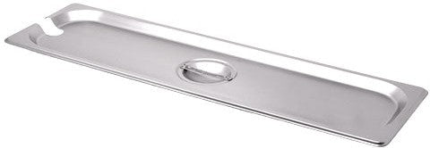 Omcan - Half-Size Long Slotted Stainless Steel Steam Table Pan Cover, Pack of 10 - 80621