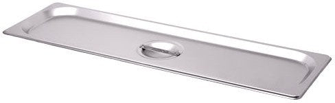 Omcan - Half-Size Long Solid Stainless Steel Steam Table Pan Cover, Pack of 10 - 80622