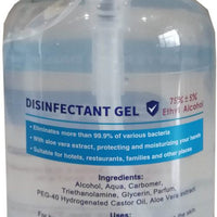 Omcan - Hand Sanitizer with 75% Alcohol 300 ml Clear Bottle with Pump, Pack of 15 - 46668