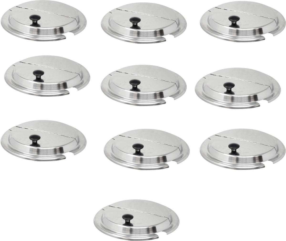 Omcan - Hinged Cover for 11 QT Steam Table Inset, Pack of 10 - 44677