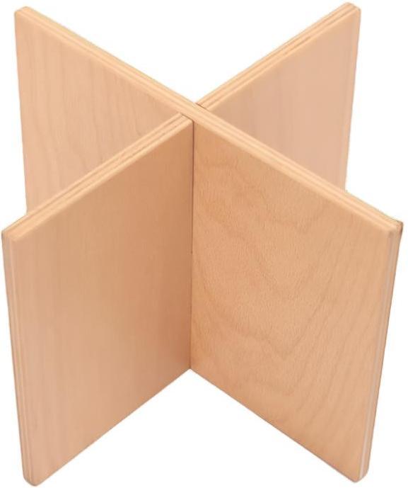 Omcan - Linea Dori 11” x 11” x 8” Beech Removable Support for Serving Boards, Pack of 3 - 81223