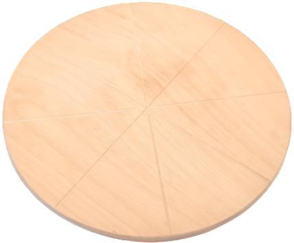 Omcan - Linea Dori 16" x 16" Beech Wood Round Cutting Board, Pack of 2 - 81217