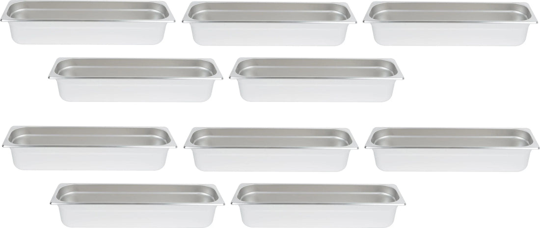 Omcan - Long 4" Deep 1/2-Size Stainless Steel Steam Table Pan, Pack of 5 - 80617