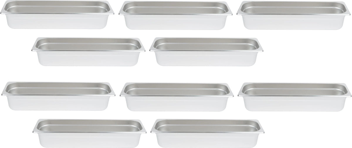 Omcan - Long 4" Deep 1/2-Size Stainless Steel Steam Table Pan, Pack of 5 - 80617
