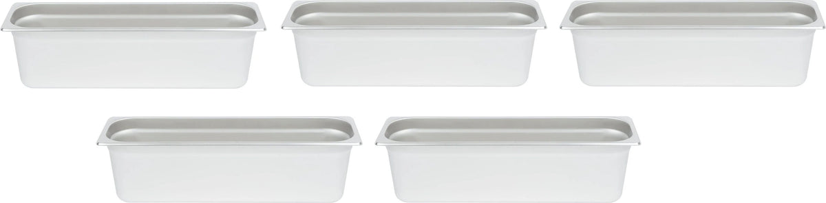 Omcan - Long 6" Deep 1/2-Size Stainless Steel Steam Table Pan, Pack of 4 - 80618