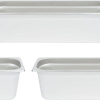 Omcan - Long 6" Deep 1/2-Size Stainless Steel Steam Table Pan, Pack of 4 - 80618