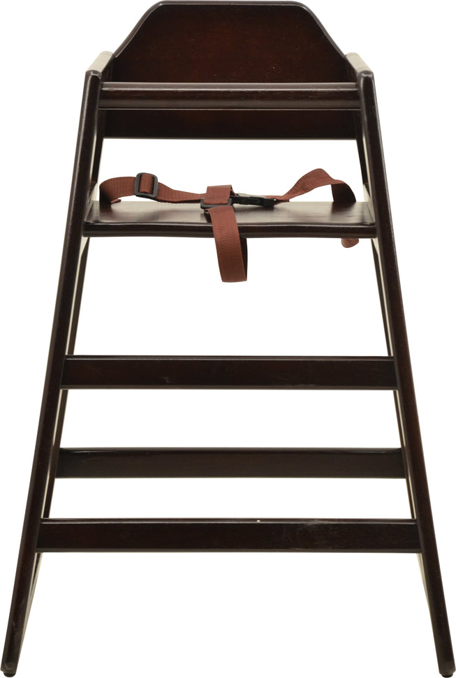 Omcan - Mahogany Wood Commercial High Chair, Pack of 2 - 80612