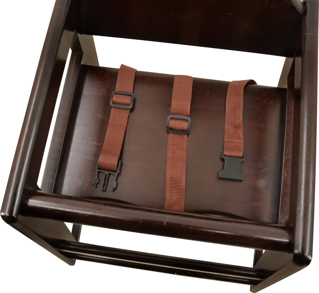 Omcan - Mahogany Wood Commercial High Chair, Pack of 2 - 80612