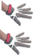 Omcan - Medium Five Finger Stainless Steel Mesh Glove with Red Silicone Strap - 44351