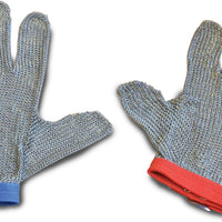 Omcan - Medium Mesh Gloves with Red Strap - 13557