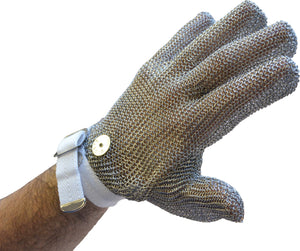 Omcan - Medium Mesh Gloves with Red Strap, 2/cs - 13557