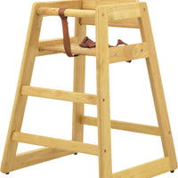 Omcan - Natural Wood Commercial High Chair, Pack of 2 - 80610