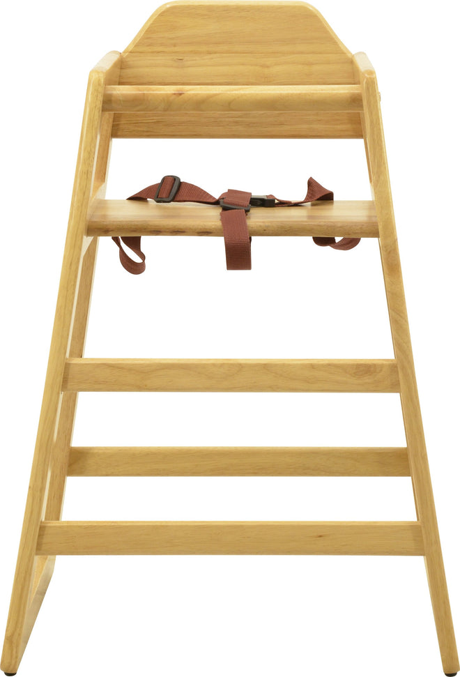 Omcan - Natural Wood Commercial High Chair, Pack of 2 - 80610