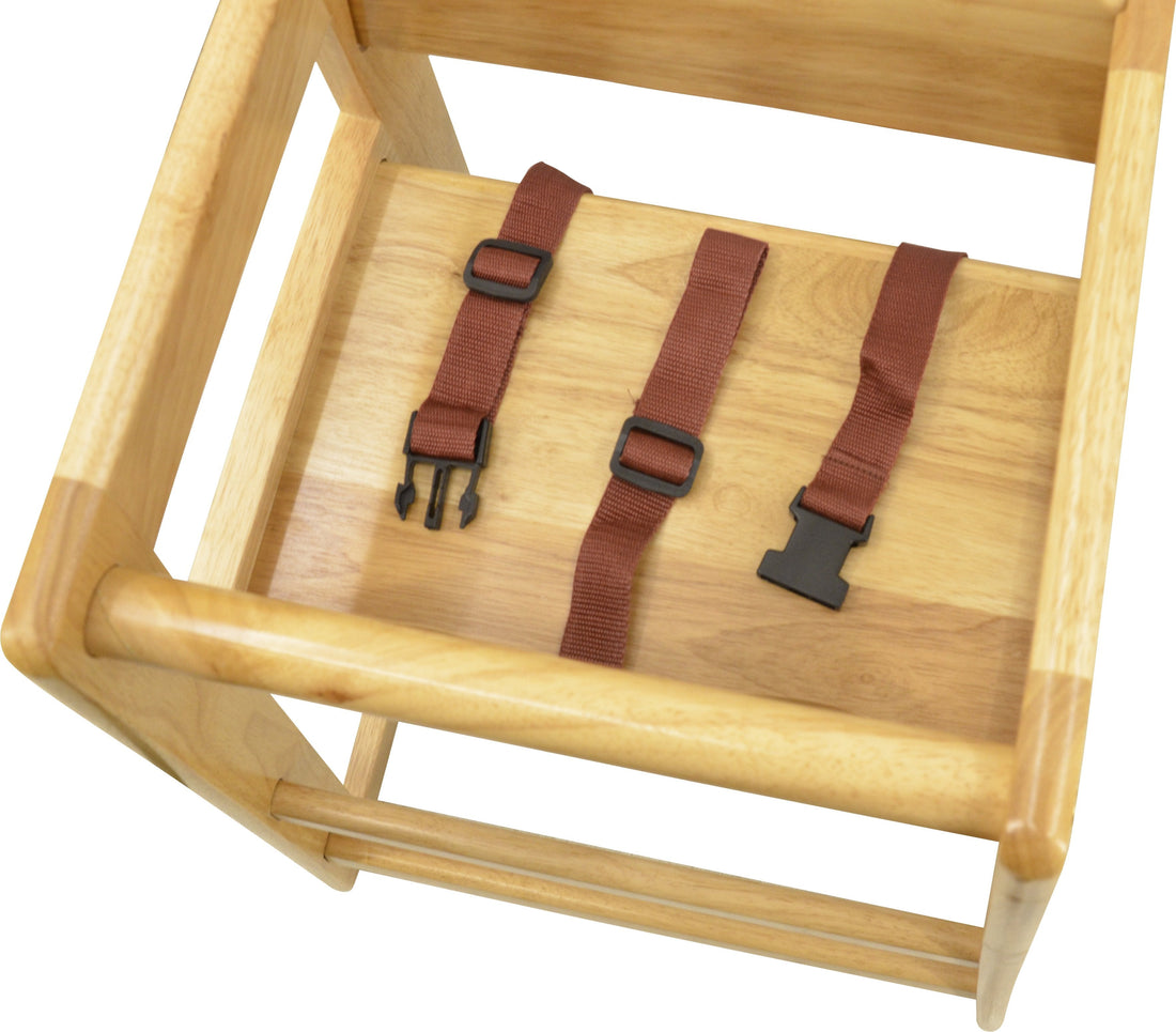 Omcan - Natural Wood Commercial High Chair, Pack of 2 - 80610