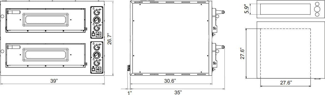 Omcan - Pizza Oven Entry Max Series with 11.2 kW Power & Double Chamber (Single Phase)- PE-IT-0038-DS