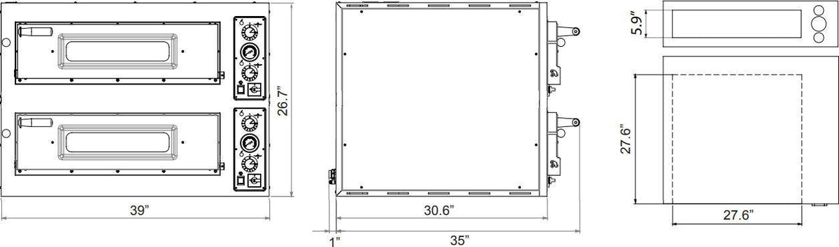 Omcan - Pizza Oven Entry Max Series with 11.2 kW Power & Double Chamber (Three Phase) - PE-IT-0038-D