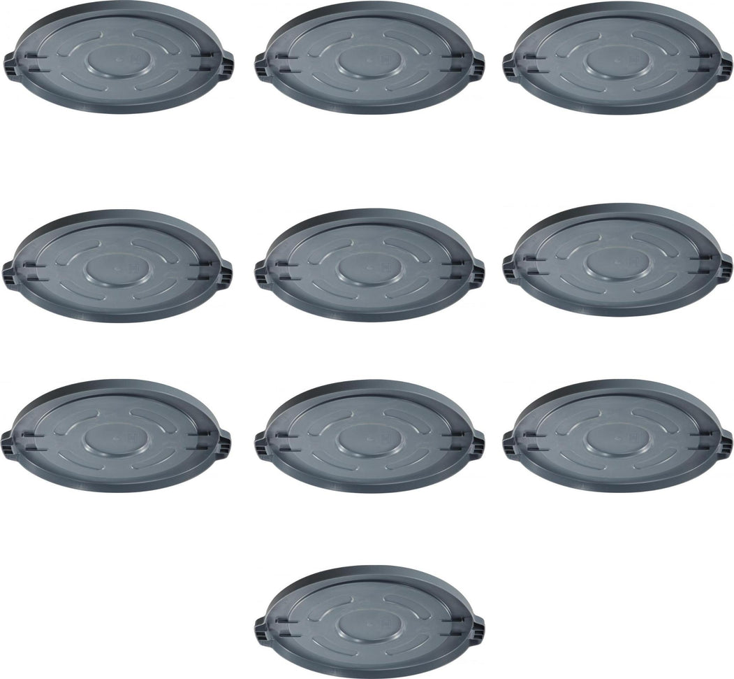 Omcan - Polypropylene Grey Lid for Heavy-duty Trash Can for Item 47625, Pack of 10 - 47518