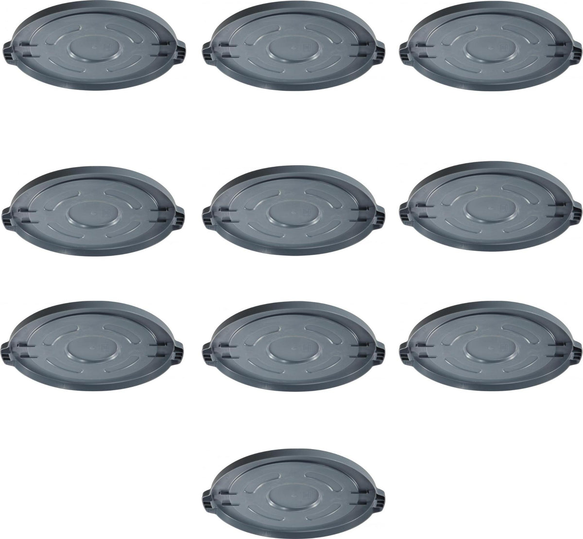 Omcan - Polypropylene Grey Lid for Heavy-duty Trash Can for Item 47625, Pack of 9 - 47518