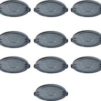Omcan - Polypropylene Grey Lid for Heavy-duty Trash Can for Item 47625, Pack of 10 - 47518