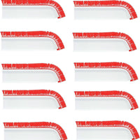 Omcan - Red Curved 1" x 30" Divider with 2" Parsley, Pack of 10 - 10807