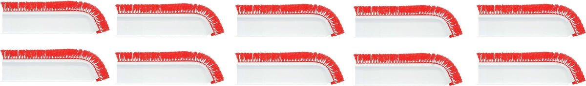 Omcan - Red Curved 2" x 30" Divider with 1" Parsley, Pack of 5 - 10811