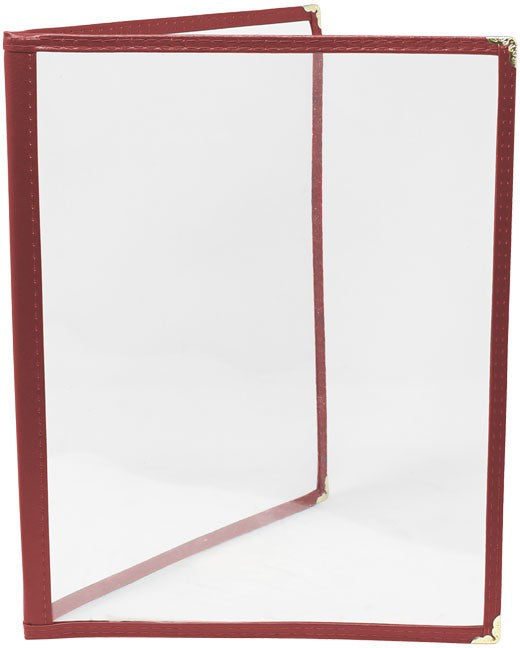 Omcan - Red Double Fold Menu Holder, Pack of 40 - 39796