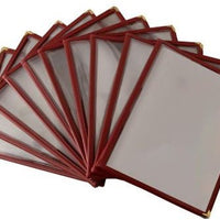 Omcan - Red Double Fold Menu Holder, Pack of 50 - 39796