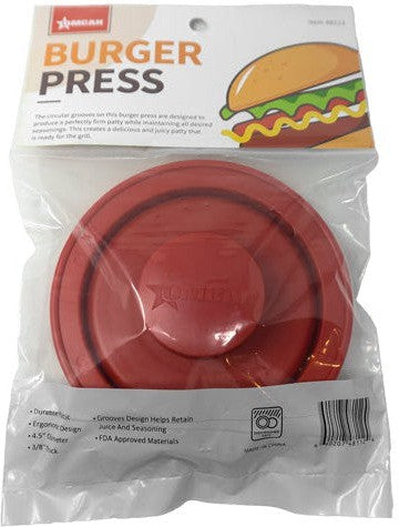 Omcan - Red Plastic Hamburger Patty Press, Pack of 10 - 48112