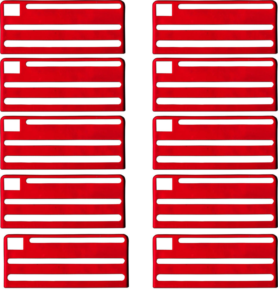 Omcan - Red Plastic Insert For Extra Small Stainless Steel Knife Rack, Pack of 10 - 12919