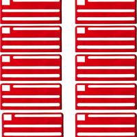 Omcan - Red Plastic Insert For Extra Small Stainless Steel Knife Rack, Pack of 10 - 12919