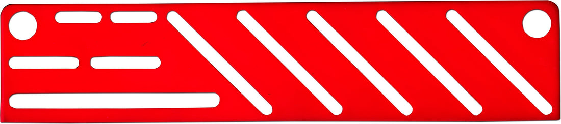 Omcan - Red Plastic Insert For Small Stainless Steel Knife Rack, Pack of 10 - 12932