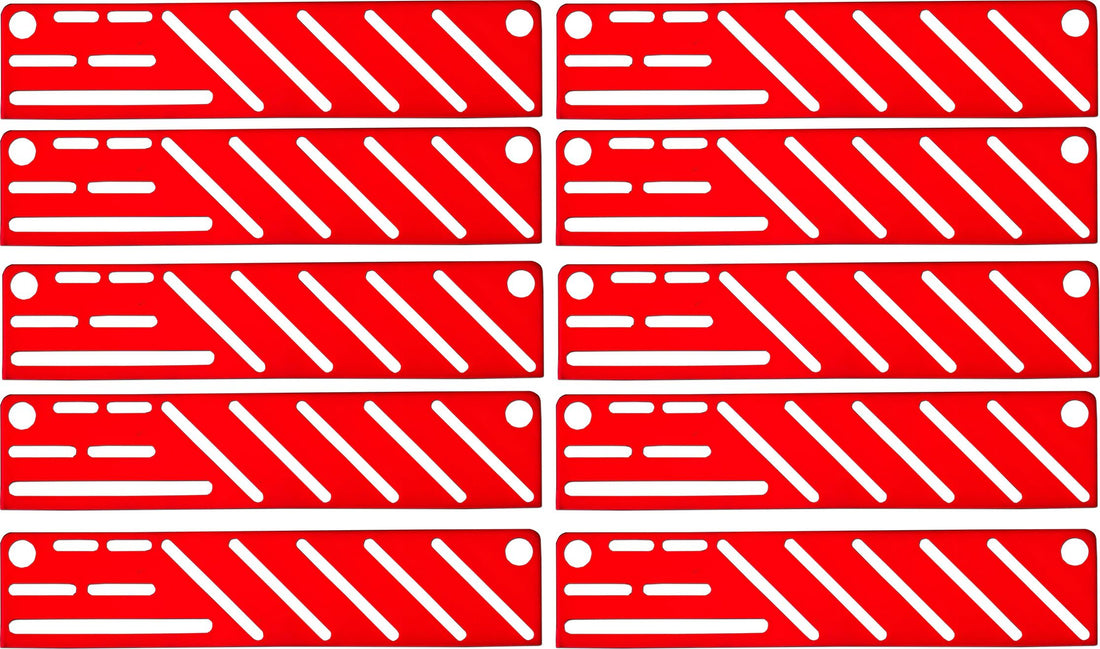 Omcan - Red Plastic Insert For Small Stainless Steel Knife Rack, Pack of 10 - 12932