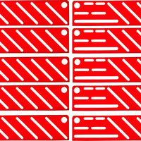 Omcan - Red Plastic Insert For Small Stainless Steel Knife Rack, Pack of 10 - 12932