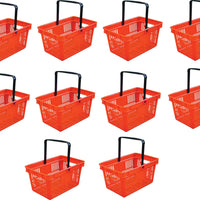 Omcan - Red Plastic Shopping Basket, Pack of 5 - 21183