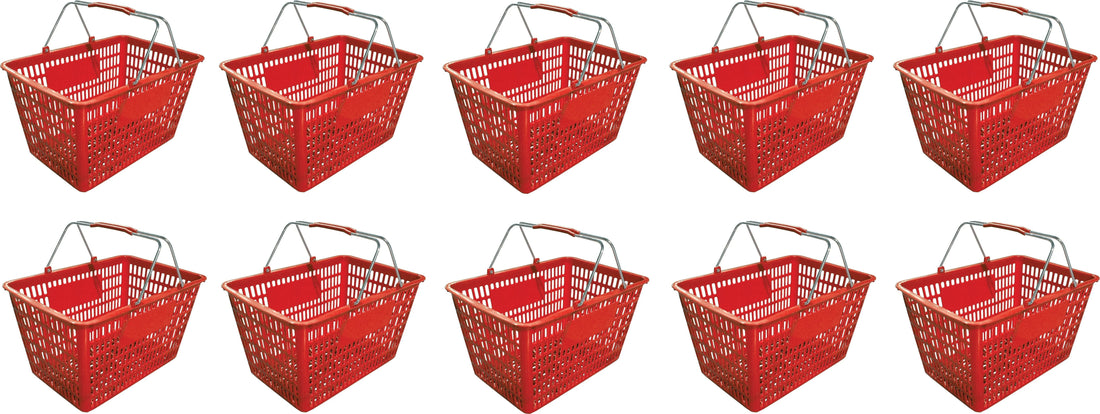 Omcan - Red Shopping Basket, Pack of 5 - 13025