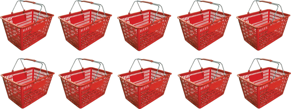 Omcan - Red Shopping Basket, Pack of 5 - 13025