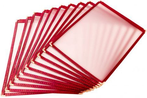 Omcan - Red Single Menu Holder, Pack of 100 - 39792