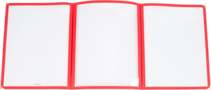 Omcan - Red Triple Fold Menu Holder, 50/cs - 39800
