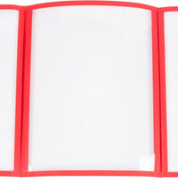 Omcan - Red Triple Fold Menu Holder, Pack of 25 - 39800