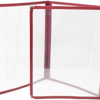 Omcan - Red Triple Fold Menu Holder, Pack of 25 - 39800
