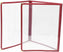 Omcan - Red Triple Fold Menu Holder, Pack of 25 - 39800