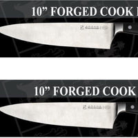 Omcan - Retail-Ready 10" Forged Cook Knife, Pack of 3 - 21885