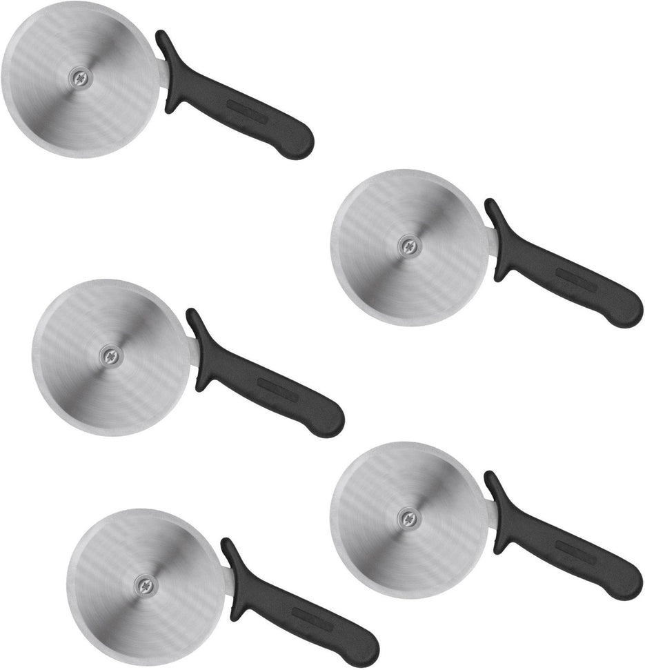 Omcan - Retail-Ready 4" Pizza Cutter, Pack of 5 - 21875