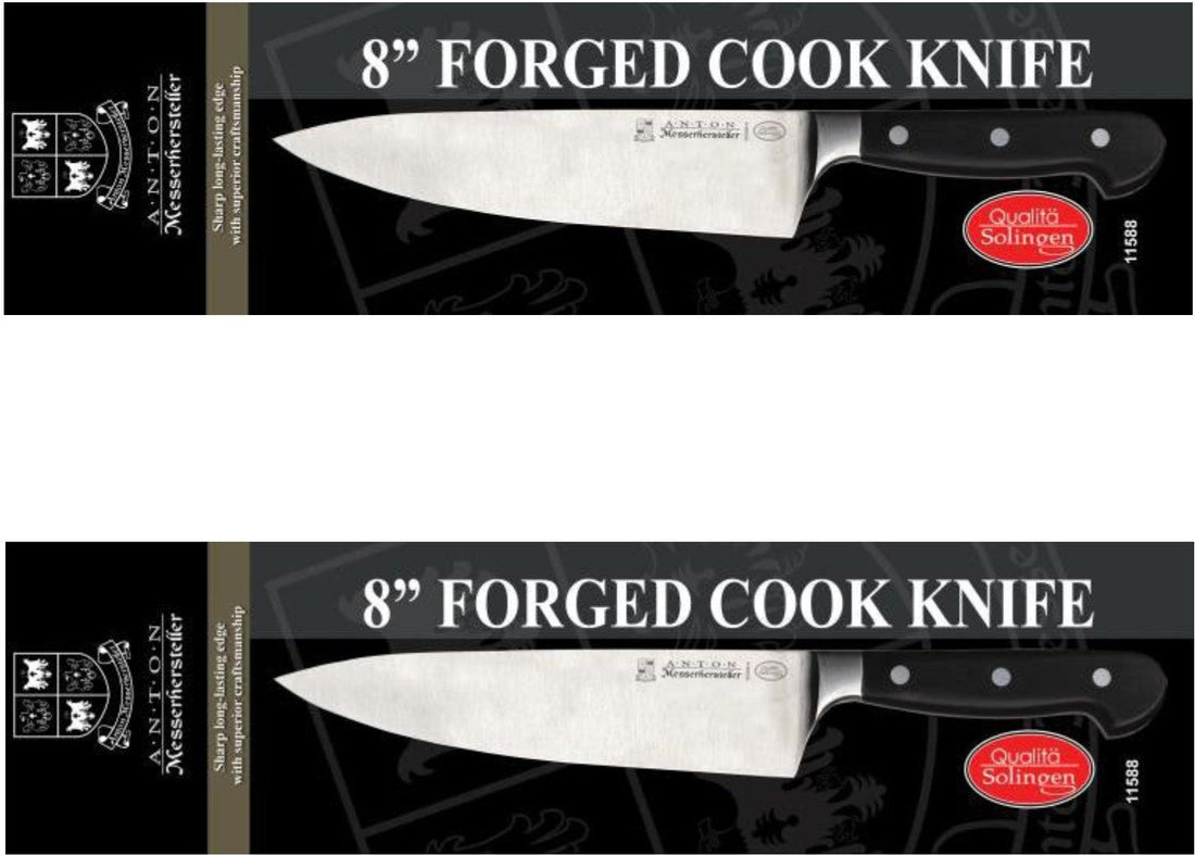Omcan - Retail-Ready 8" Forged Cook Knife, Pack of 2 - 21884