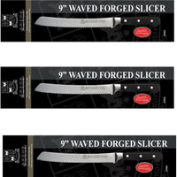 Omcan - Retail-Ready 9" Forged Wave Slicer, Pack of 3 - 21882
